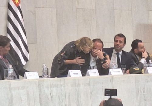 Carlos Bolsonaro na Alesp, nesta sexta-feira — Foto: Sergio Quintella / O GLOBO